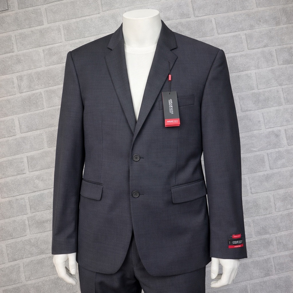 Kenneth Cole Awearness Suit Jacket Mens 44s Gray Extreme Slim Fit Awear Tech New